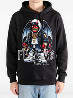 Áo hoodie FesFas in hình monster | Đen | Unisex