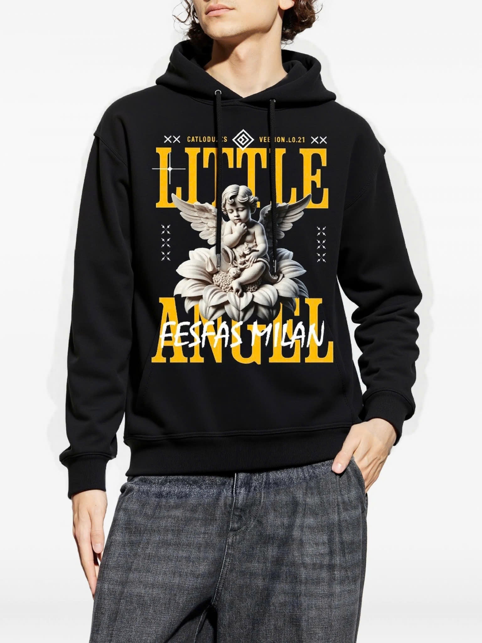Áo hoodie FesFas in hình thiên thần