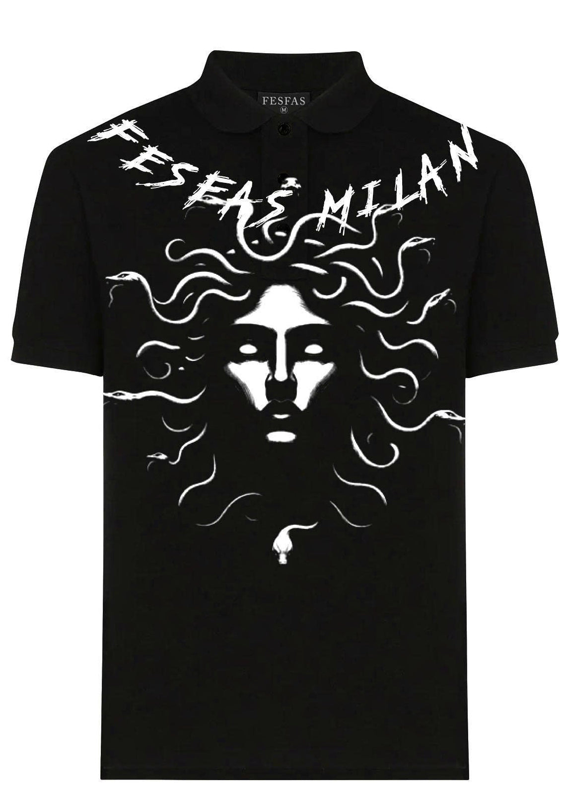 Áo polo FesFas in hình medusa