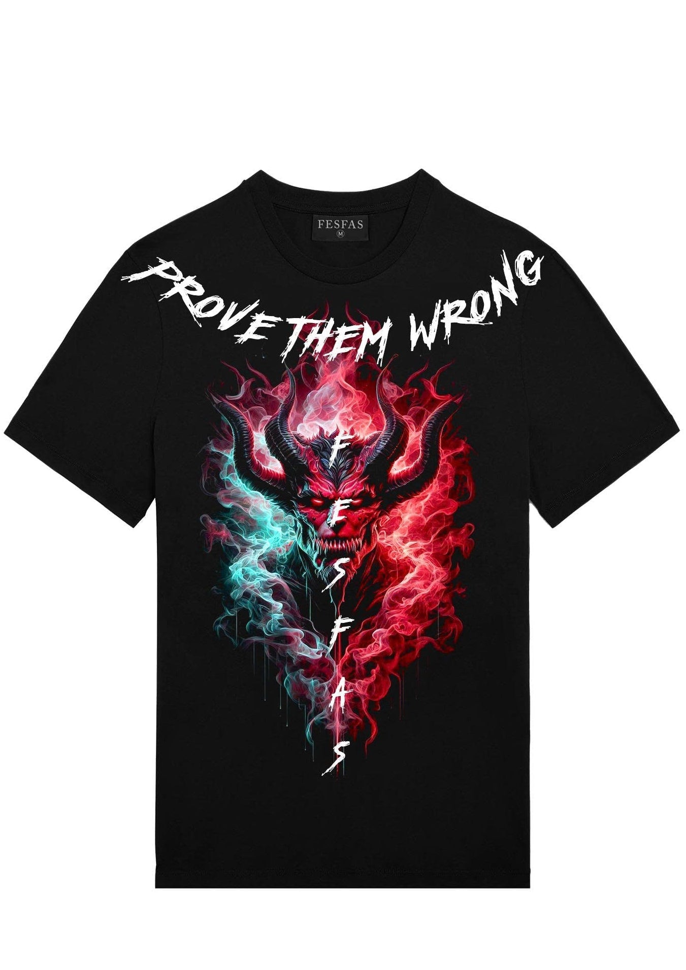 FesFas fire demon-print | Áo Thun | Nam | Màu Đen