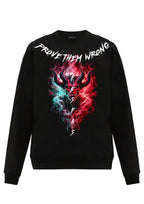 FesFas fire demon-print Sweatshirt | Black | Men