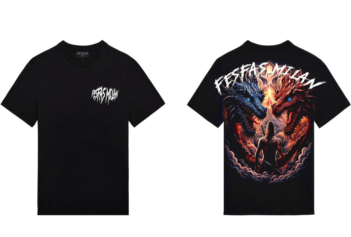 FesFas tattoos-print | Áo Thun | Nam | Màu Đen