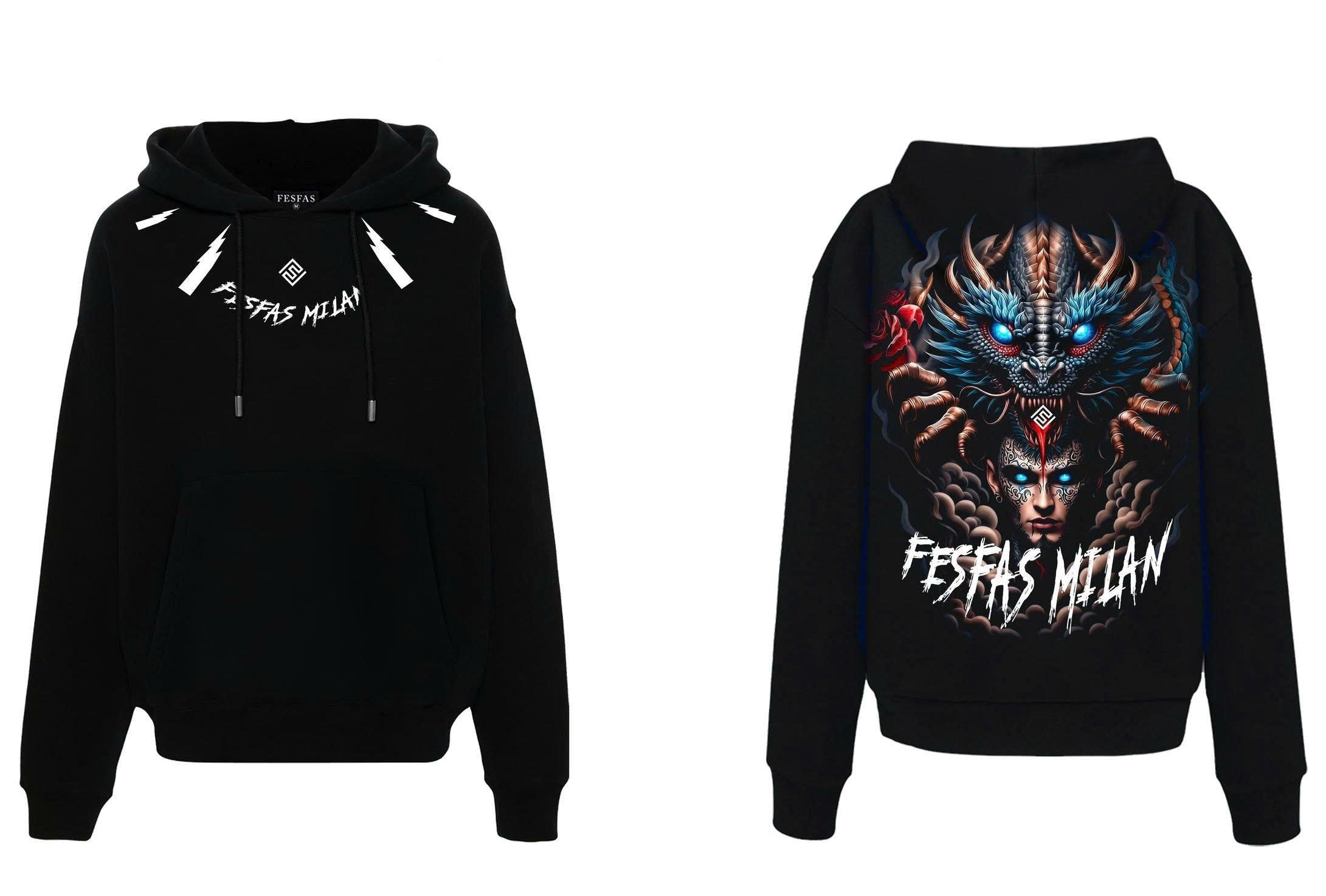 Áo hoodie FesFas in hình hình xăm