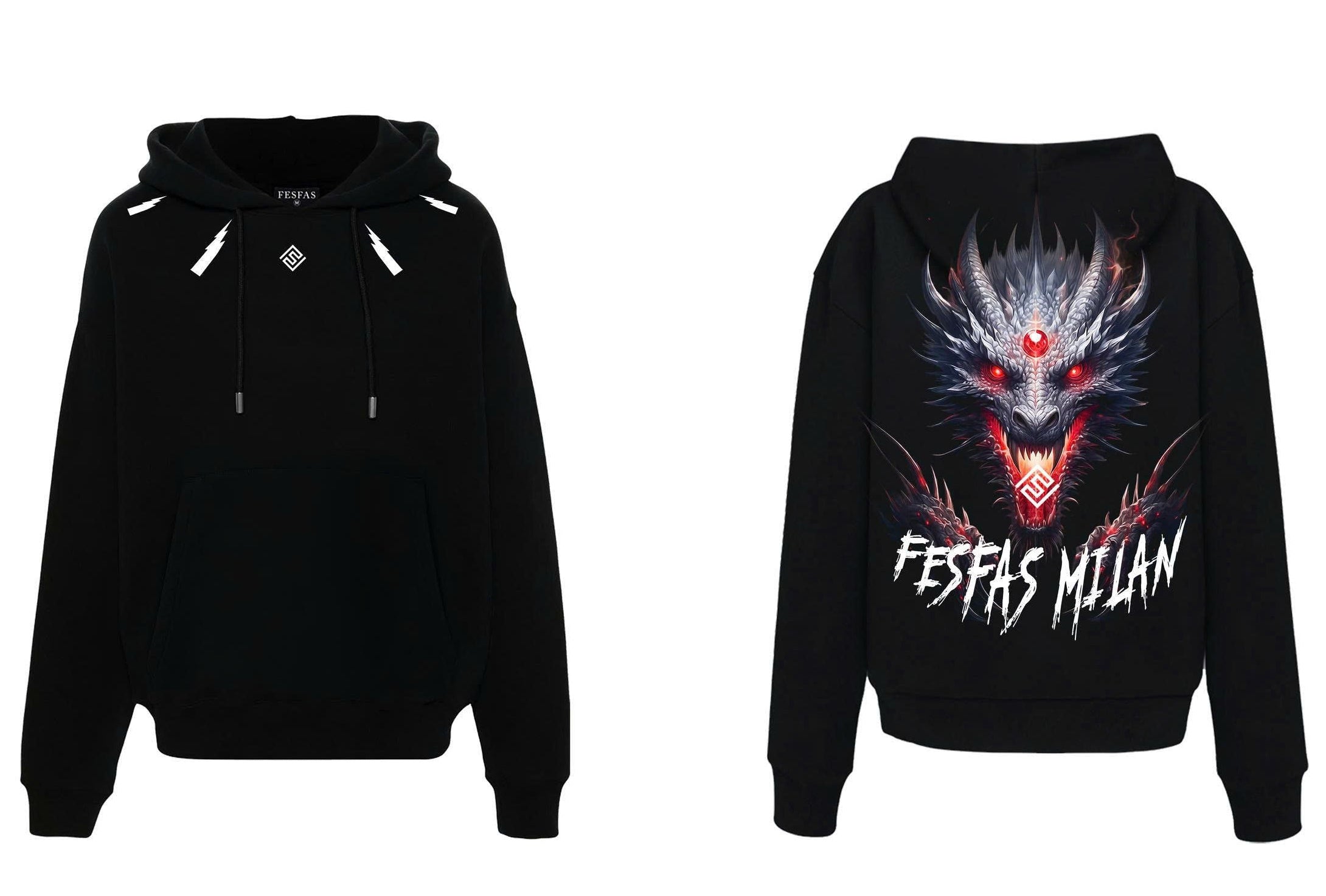 Áo hoodie FesFas in hình hình xăm