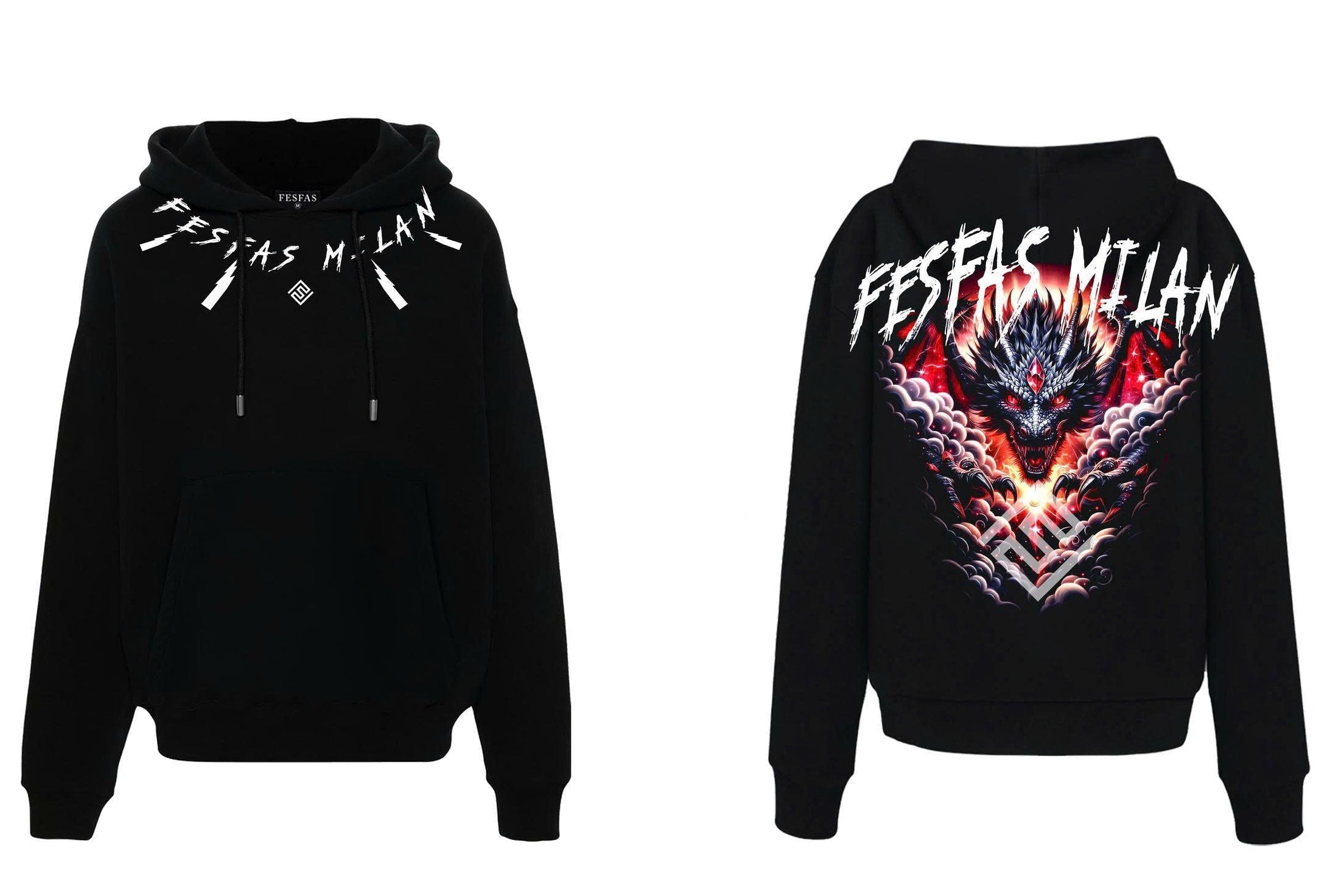 Áo hoodie FesFas in hình hình xăm