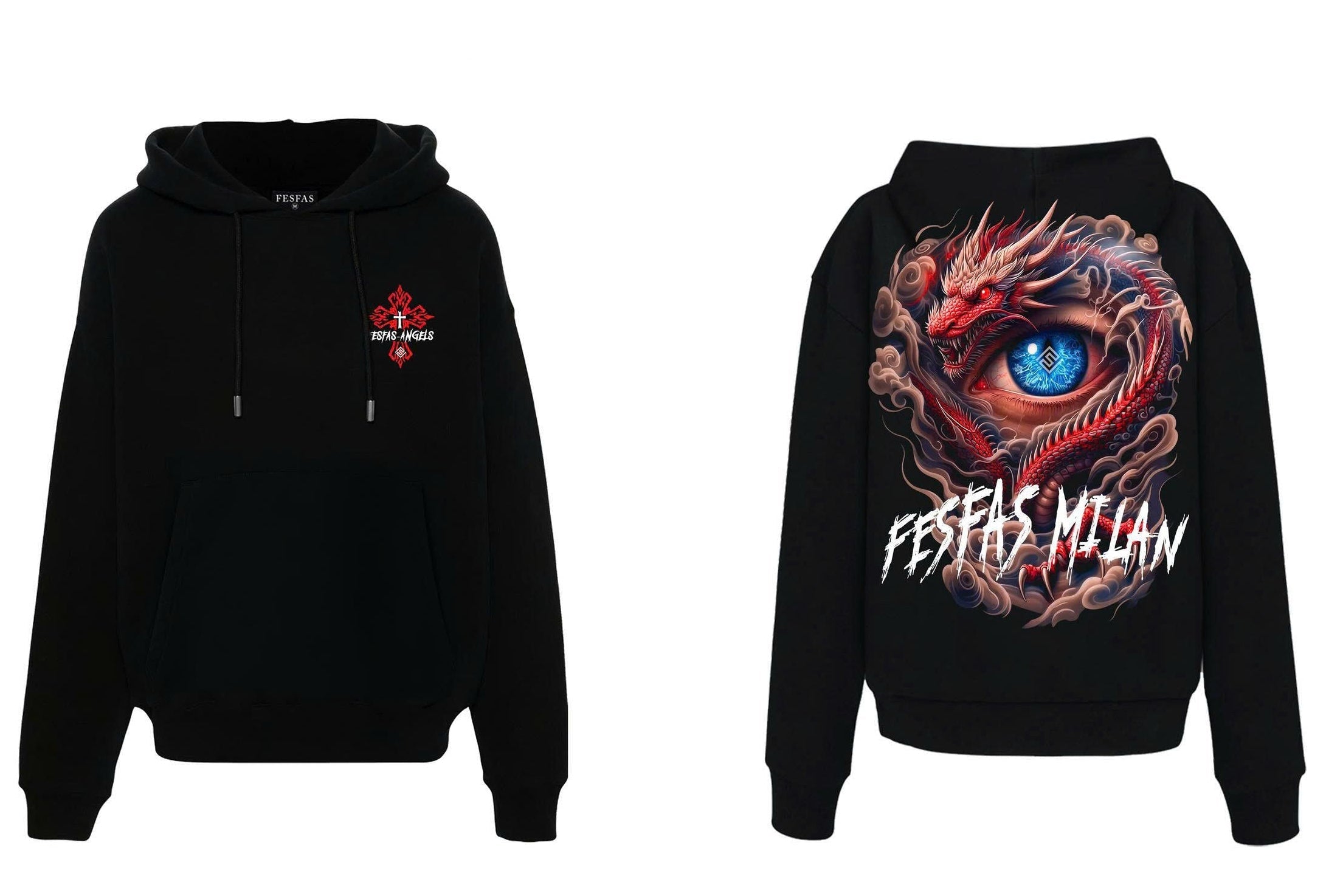 Áo hoodie FesFas in hình hình xăm