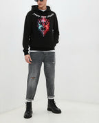 Áo hoodie FesFas in hình lửa ác quỷ