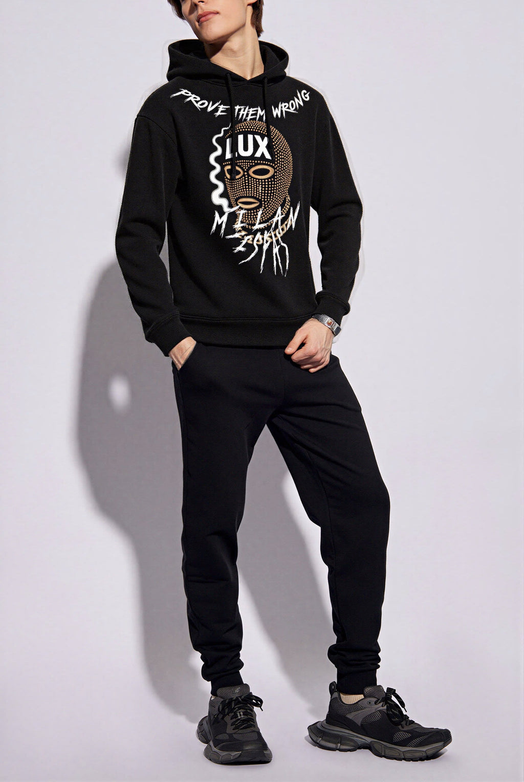 Áo hoodie FesFas in hình mặt nạ