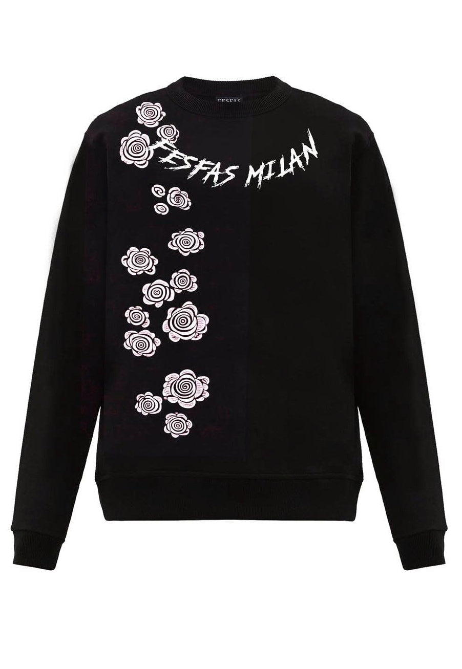 FesFas flowers-print Sweatshirt | Black | Men