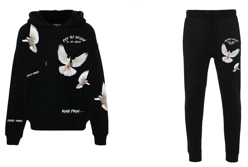 Bộ hoodie FesFas in hình bồ câu