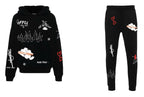 FesFas graphic-print Hoodie Set | Black | Men