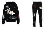 FesFas graphic-print Hoodie Set | Black | Men