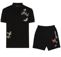 Bộ áo polo và quần short FesFas in hình bướm