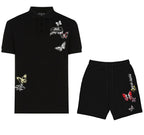 Bộ áo polo và quần short FesFas in hình bướm