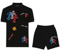 FesFas graphic-print | Bộ Polo | Nam | Màu Đen