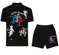 FesFas graphic-print | Bộ Polo | Nam | Màu Đen