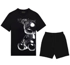 Bộ áo thun và quần short FesFas in hình gấu bóng bay