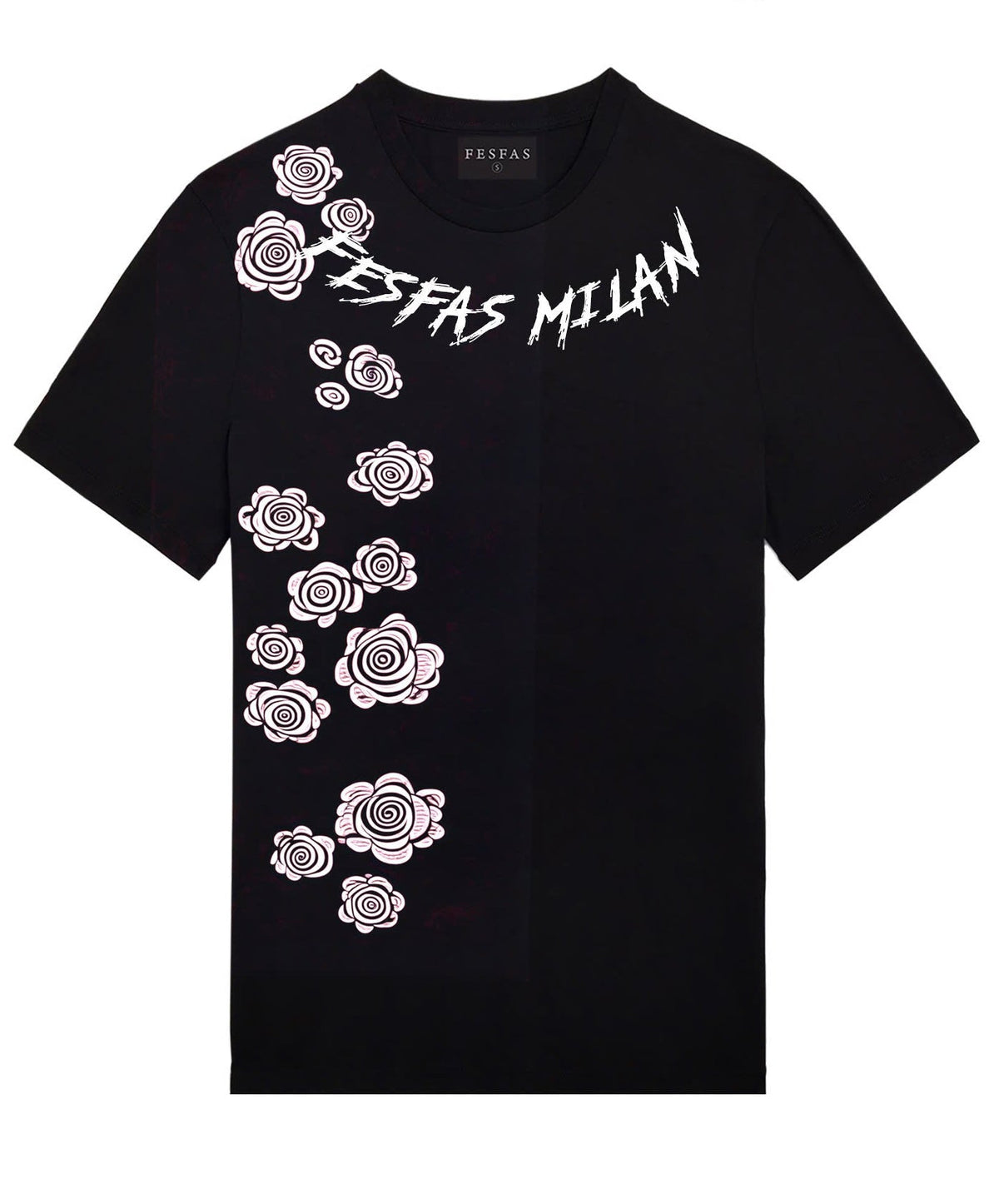 FesFas flowers-print | Áo Thun | Nam | Màu Đen