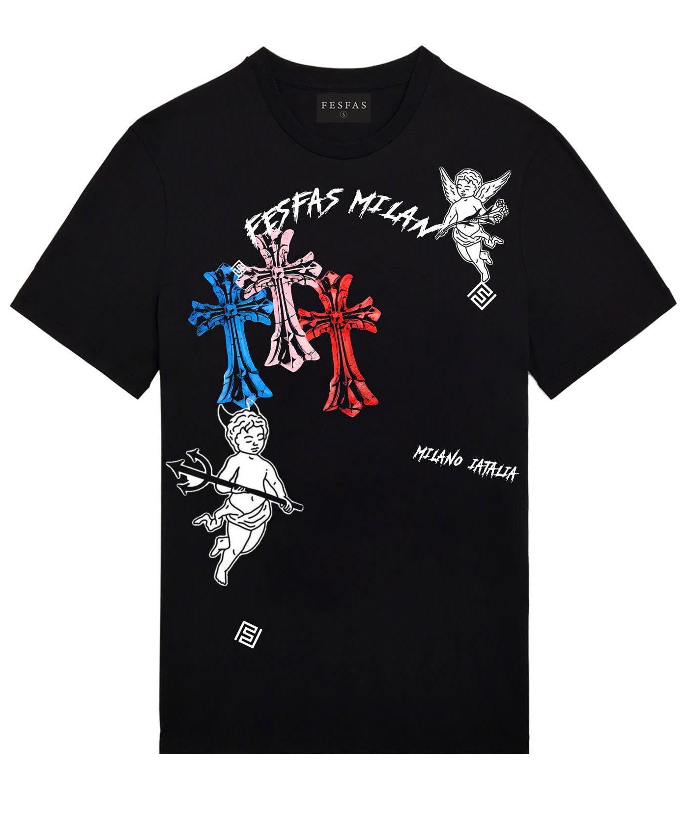 FesFas graphic-print | Áo Thun | Nam | Màu Đen