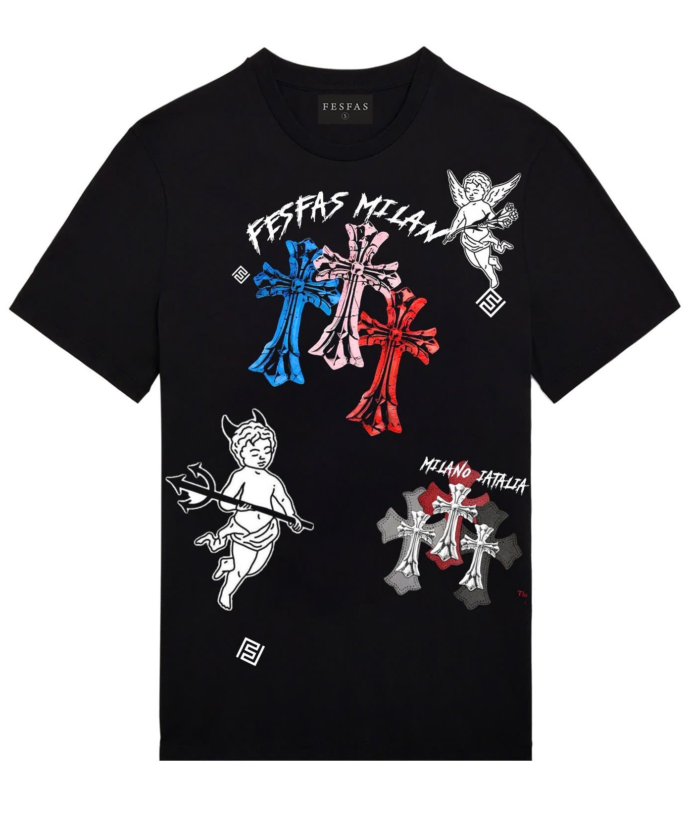 FesFas graphic-print | Áo Thun | Nam | Màu Đen
