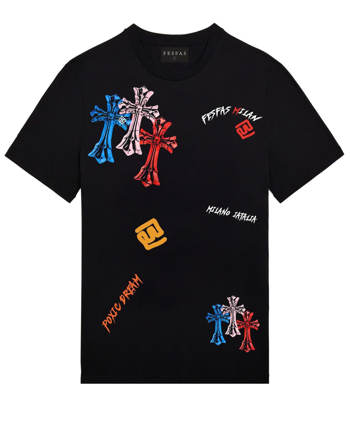 FesFas graphic-print | Áo Thun | Nam | Màu Đen