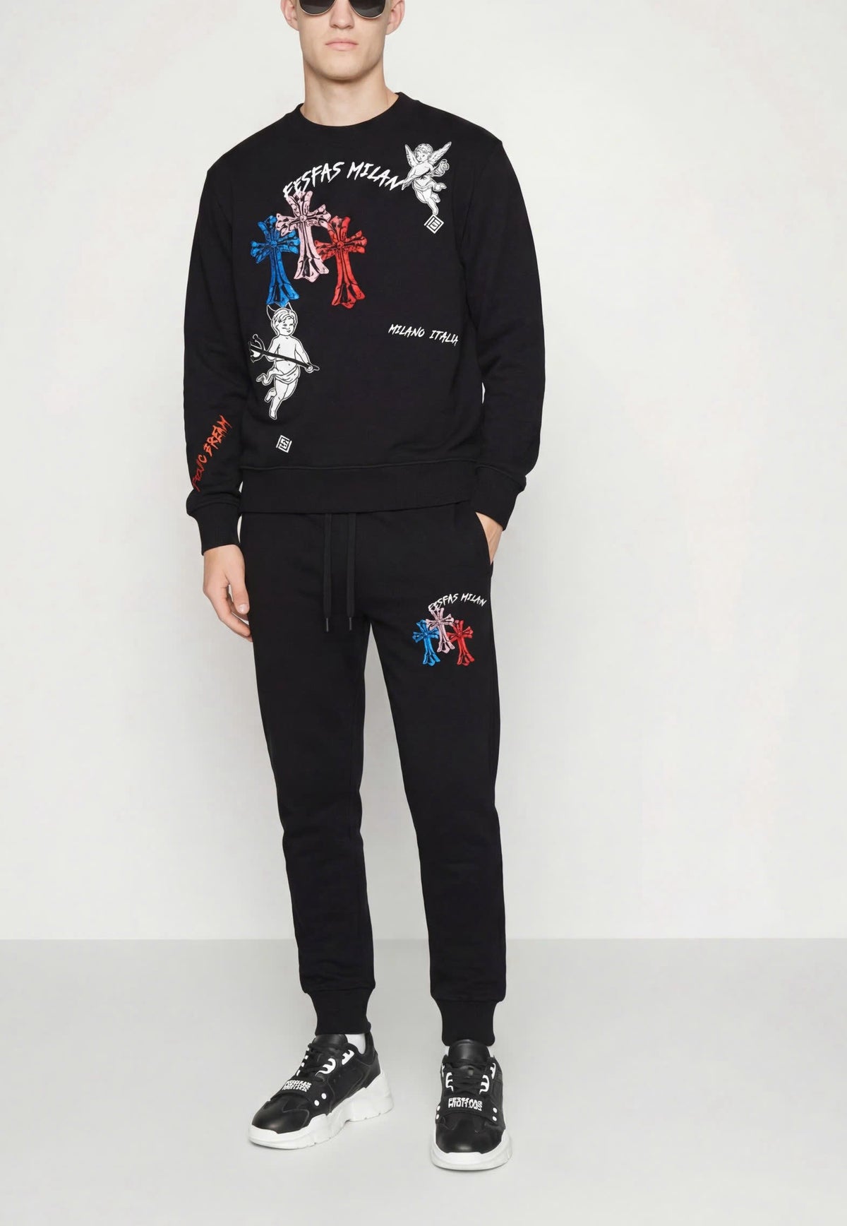 FesFas graphic-print Sweatshirt Set | Black | Men