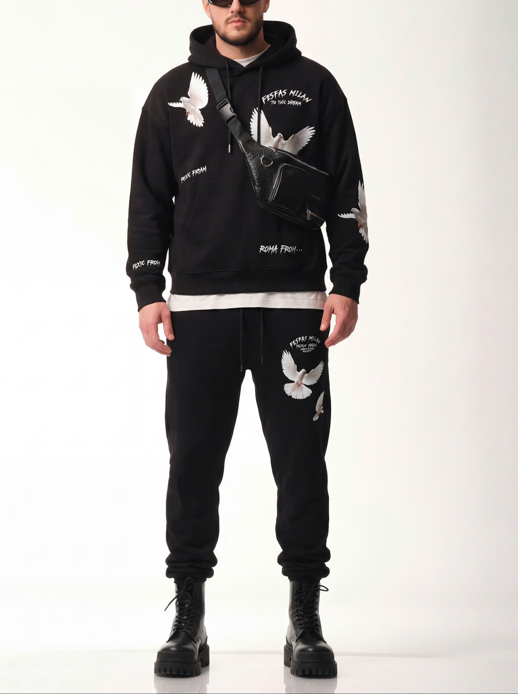 Bộ hoodie FesFas in hình bồ câu