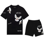 Bộ áo thun và quần short FesFas in hình bồ câu