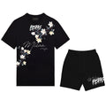 FesFas flowers-print | Bộ T-Shirt | Nam | Màu Đen