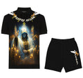 FesFas mysterious-print | Bộ Polo | Nam | Màu Đen