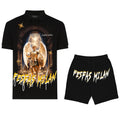 FesFas heaven guardian-print | Bộ Polo | Nam | Màu Đen