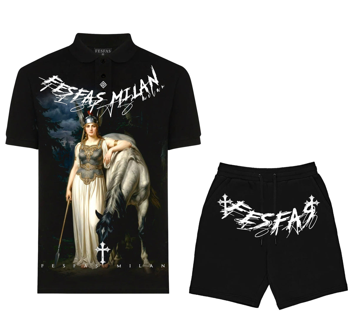 FesFas female hunter-print | Bộ Polo | Nam | Màu Đen