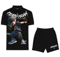 Bộ áo polo và quần short FesFas in hình chàng trai hip-hop