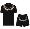 Bộ áo polo và quần short FesFas in hình họa tiết