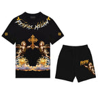 Bộ áo thun và quần short FesFas in hình thiên thần
