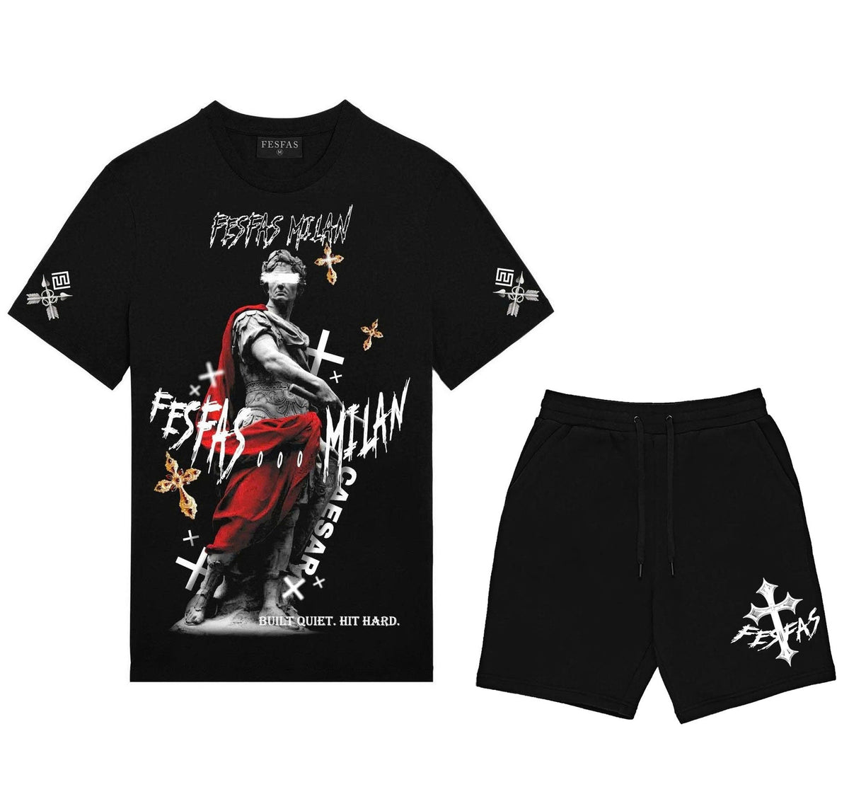 Bộ áo thun và quần short FesFas in hình chiến binh
