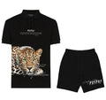 Bộ áo polo và quần short FesFas in hình báo đốm