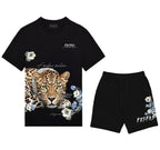 Bộ áo thun và quần short FesFas in hình báo đốm