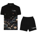 Bộ áo polo và quần short FesFas in hình hồ đêm