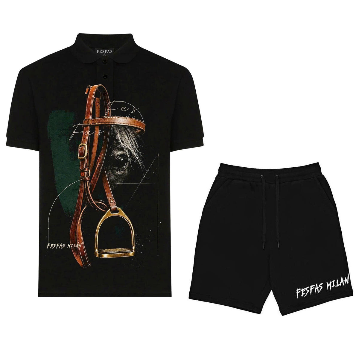 Bộ Đồ Polo FesFas Họa Tiết Cánh Hoa Đồng
