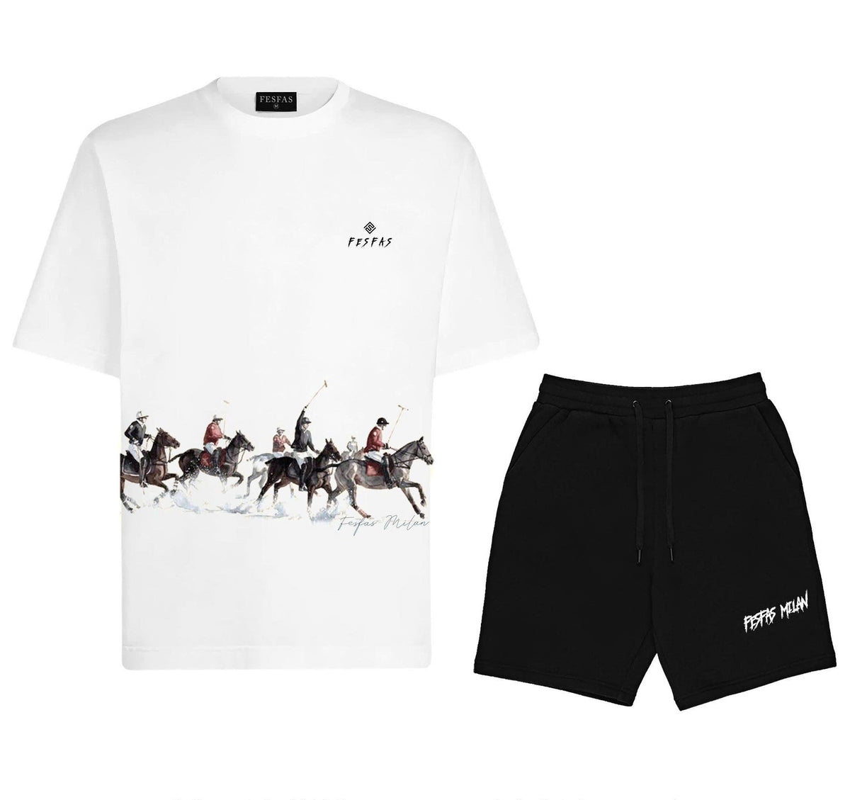 Bộ áo thun FesFas họa tiết thể thao polo